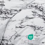 Комплект постельного белья Bedsure, 4 предмета, 135х200/80x80 см, белый/мрамор - фото 3