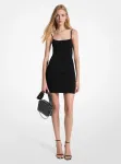 Короткое платье из эластичного трикотажа Michael Michael Kors, черный - фото