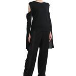 Свитер с рукавом-накидкой RICK OWENS, черный - фото 3