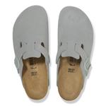 Сандалии-клоги Birkenstock Boston Suede Leather, серо-зеленый - фото 6