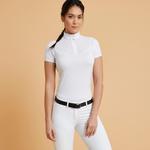 Поло женское Fouganza 900 для соревнований по конному спорту, синий - фото 2