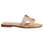 Шлепанцы Oran женские светло-коричневые Hermes - фото 2