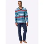 Пижама, цвет Marine-Rot-Gestreift - фото