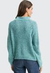 Джемпер TOM TAILOR PULLOVER LOOSE FIT MIT ANTEIL, Teal White Mouline/Teal - фото 3