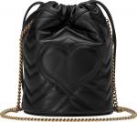 Сумка Gucci GG Marmont Mini Bucket Bag Black, черный - фото 4