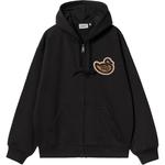 Carhartt WIP Коричневая куртка с капюшоном с утиным принтом, Black - фото 4