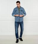 Рубашка мужская Guess Jeans джинсовая с карманами, синий - фото 2