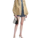 Шорты мини с логотипом Alexander Wang, серый - фото 4