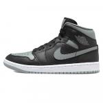 Кроссовки Nike Air Jordan 1 Mid, белый/серый/черный - фото 2