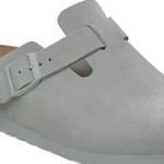 Сандалии-клоги Birkenstock Boston Suede Leather, серо-зеленый - фото 7