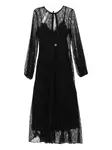 Платье с длинными рукавами и кружевом Twinset, черный - фото 2