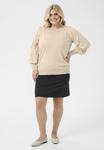 Джемпер Kaffe Curve LIZZY PULLOVER, Feather Gray Melange/Beige - фото 2