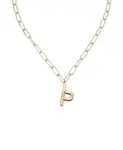 Ожерелье с инициалами в виде цепочки-скрепки Ettika, gold-p - фото 2