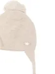 Шапка-ушанка с помпоном LARANJINHA, нейтральный - фото 3