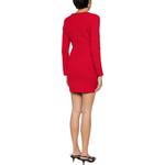 Автопортрет платье-миди с бантом и вязкой Self-portrait, красный - фото 5