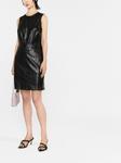 Michael Michael Kors платье мини из искусственной кожи, черный - фото 2