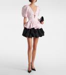 Собранная юбка-пеплум мини Rotate, черный - фото 2