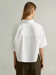 Рубашка Reiss Solene Cropped Cotton, белый - фото 3