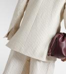 Полосатый блейзер из хлопка и льна Frame, Cream Multi - фото 6