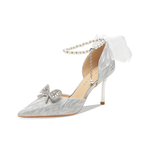 Ainer-cat Ainer cat Slim Heel High Heels Women's Silver - фото 3