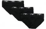 Набор из трех трусов с логотипом Monogram EMPORIO ARMANI - фото