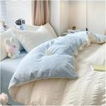 Generic Комплект постельного белья мягкий дышащий Gray - фото 2