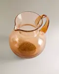 Кувшин Zara Home Bubble-effect Glass, персиковый - фото 2