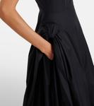 Хлопковое платье миди с буфами из поплина Simone Rocha, черный - фото 5