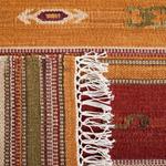 Ковер-дорожка SAFAVIEH, 69 x 244 см, Kilim Collection, Бордовый и разноцветный, ручной работы юго-западный племенной стиль из шерсти, идеально подходит для помещений с высокой проходимостью в гостиной, спальне (NVK178A) - фото 3