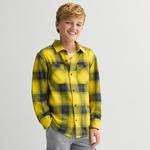 Фланелевая рубашка с длинным рукавом для мальчиков 8-20 лет, regular & husky Sonoma Goods For Life, New Check Yellow - фото