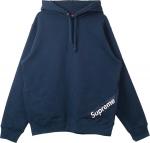 Толстовка Supreme Corner Label Hooded Sweatshirt 'Navy', синий - фото