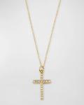 Ожерелье с большим бриллиантовым крестом Jennifer Meyer - фото