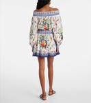 Шелковое креповое мини-платье с принтом Camilla, Tiles Darls - фото 3