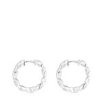 Серьги-кольца Tous Mini Icons, серебро - фото 2