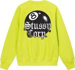 Толстовка Stussy 8 Ball Corp. Crew 'Lime', зеленый - фото 3