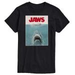 Футболка с ужасающим плакатом Big & Tall Jaws, Black License, черный - фото