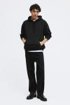 Свободная толстовка с капюшоном H&M, черный - фото
