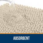 Коврик для ванной Olanly, 110х80 см, бежевый - фото 3