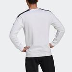 Толстовка Men's adidas Stripe Logo Printing Long Sleeves Pullover White, белый - фото 4