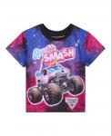 Детская футболка для девочек Monster Jam, Sparkle smash, purple / blue - фото