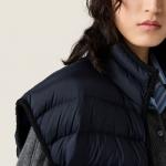 Стеганый жилет на молнии MIU MIU, синий - фото 6