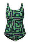Купальник GEOMETRIC PRINT CUPLESS Ulla Popken, зеленый - фото 2