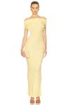 Макси-платье из трикотажа Aaliyah Helsa, butter yellow - фото 2