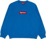 Толстовка Supreme Box Logo Crewneck 'Blue', синий - фото 2