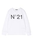 Nº22 толстовка с логотипом, белый - фото