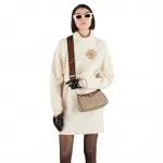 Сумка Gucci Ophidia GG Small, бежевый/коричневый - фото 8