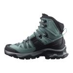 Треккинговые ботинки женские водонепроницаемые Gore-Tex Salomon Quest 4 GTX, серо-бирюзовый/черный - фото 3