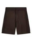 Шорты-бермуды с монограммой Ferragamo, коричневый - фото