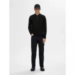 Поло с длинным рукавом Selected Berg, черный - фото 5