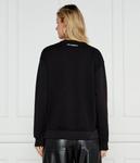 Толстовка женская Karl Lagerfeld свободного кроя с принтом сердца, черный - фото 3